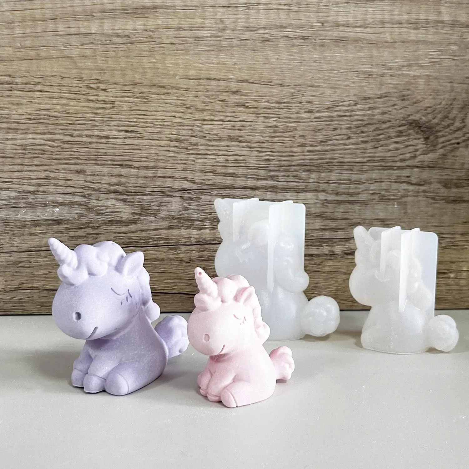 Soap Making Chemical - Moule géométrique 3D en Silicone, licorne,