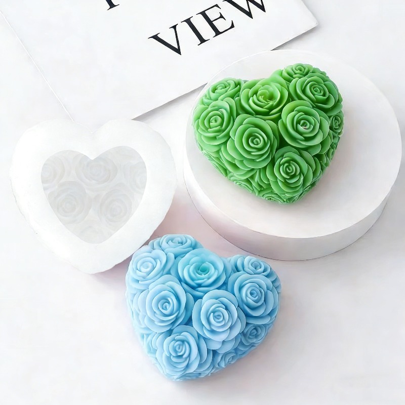 Soap Making Chemical - Moule à bougie en Silicone, fleurs