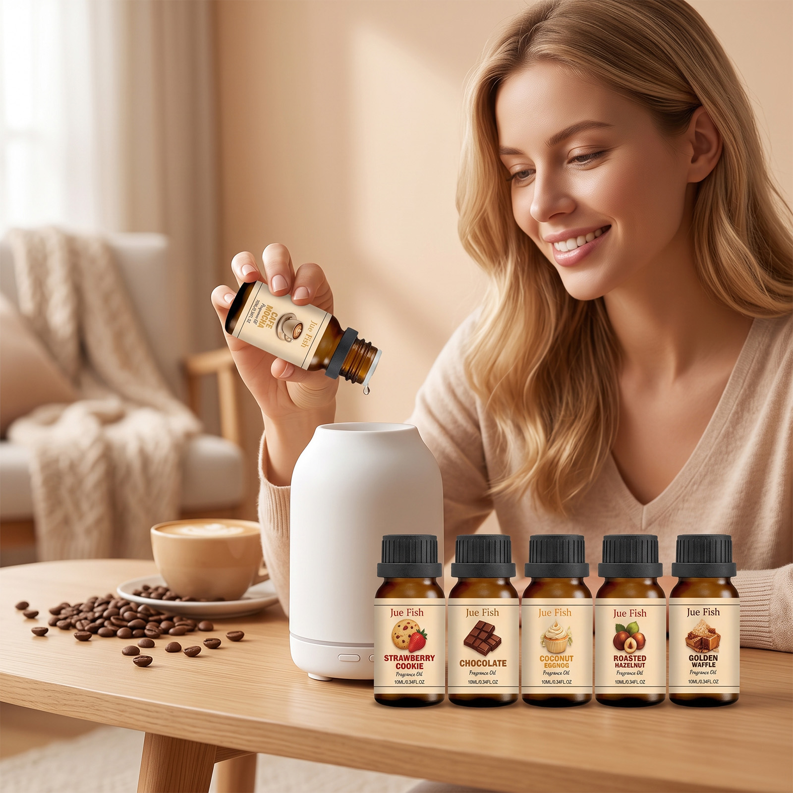Soap Making Ingredient - Ensemble d'huiles parfumées pour café, 6